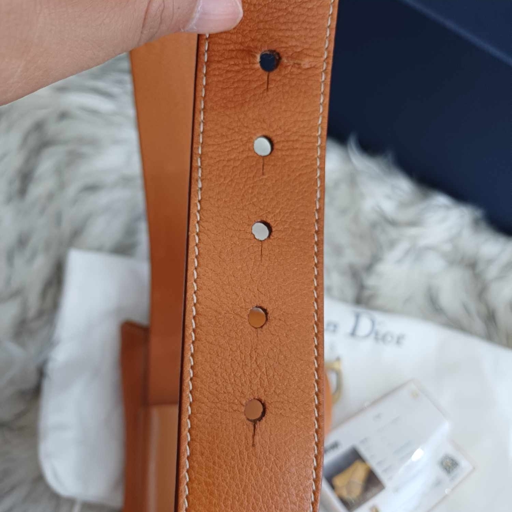 Dior Tan Leather Saddle Bag - Picture 11 of 15